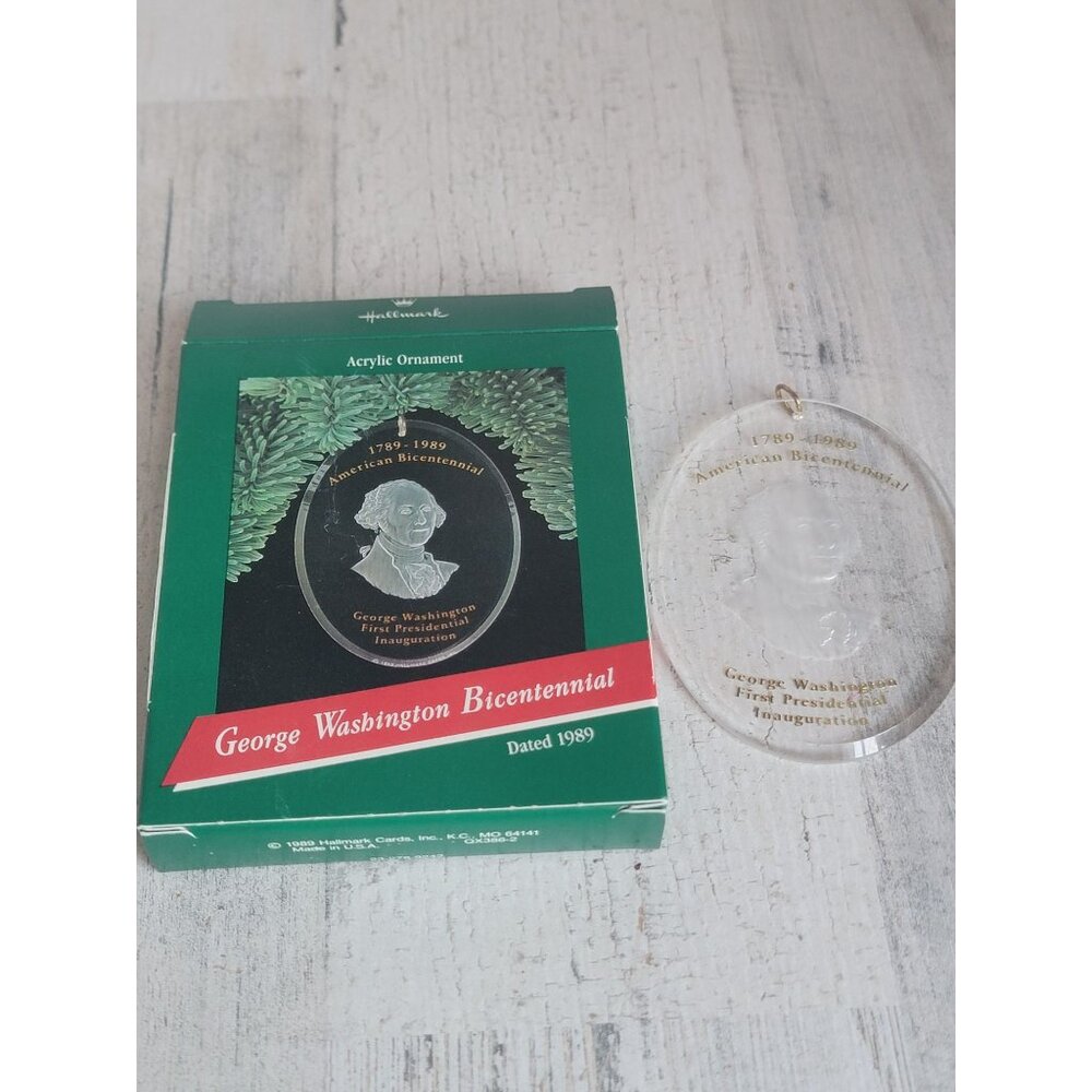 Hallmark George Washington bicentennial vintage ornament Xmas
